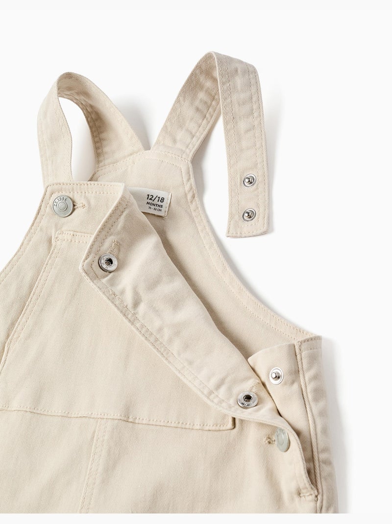 Peto de sarga con bolsillo cargo Beige claro - Kiabi