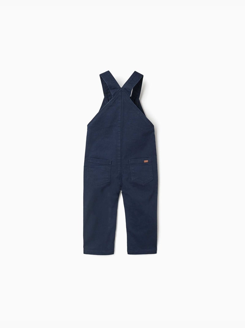 Peto de sarga con bolsillo de solapa Azul oscuro - Kiabi