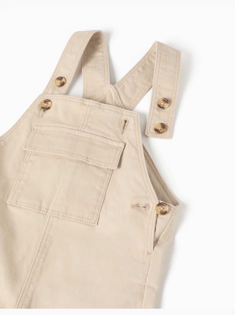 Peto de sarga con bolsillo de solapa Beige claro - Kiabi