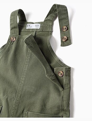 Peto de sarga con bolsillos cargo