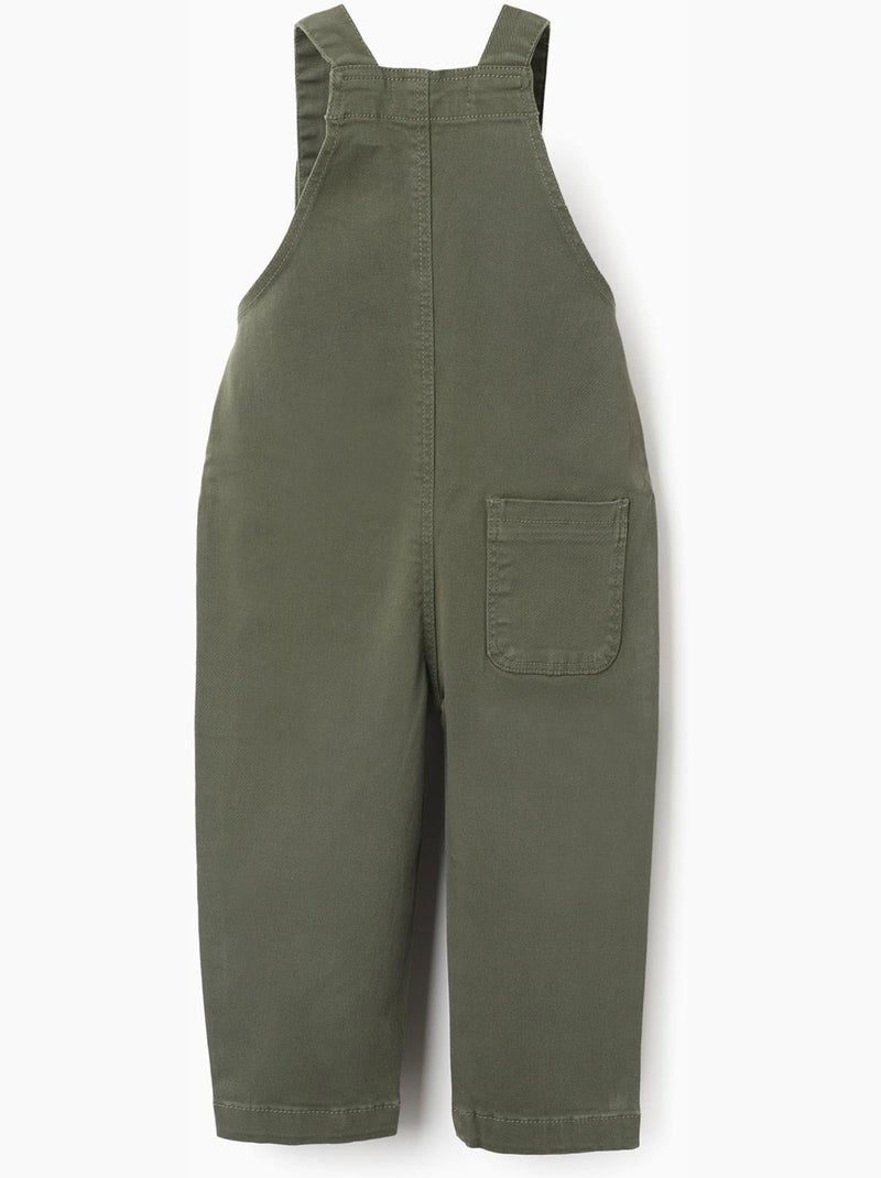 Peto de sarga con bolsillos cargo Verde oscuro - Kiabi