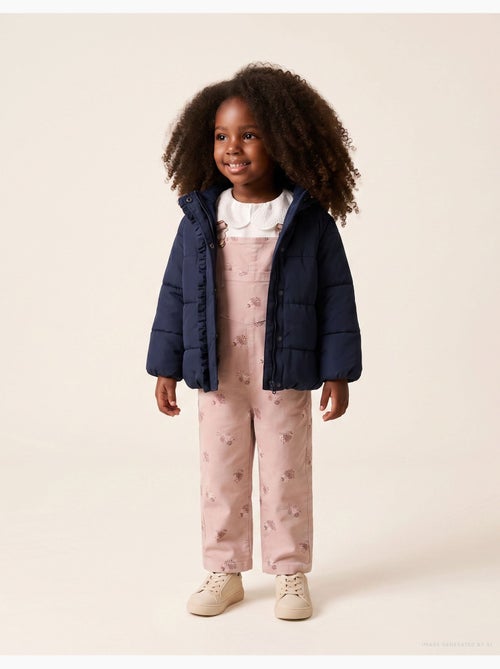 Peto de sarga con motivo floral - Kiabi