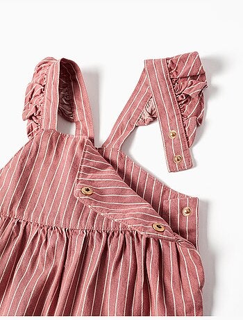 Peto de sarga de algodón a rayas