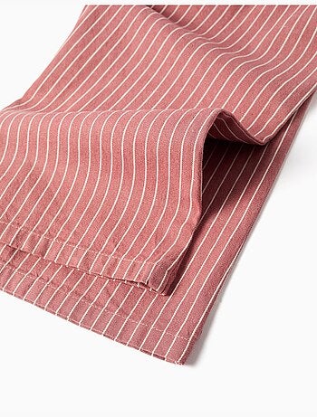 Peto de sarga de algodón a rayas