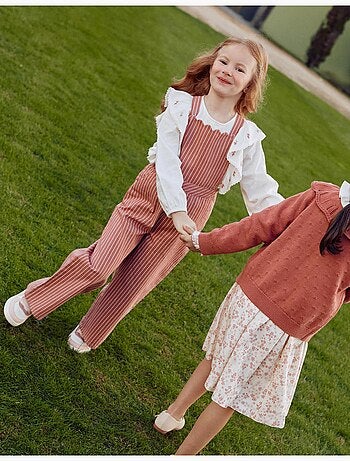 Peto de sarga de algodón a rayas