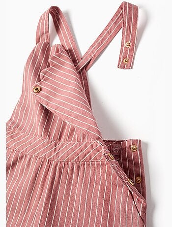 Peto de sarga de algodón a rayas