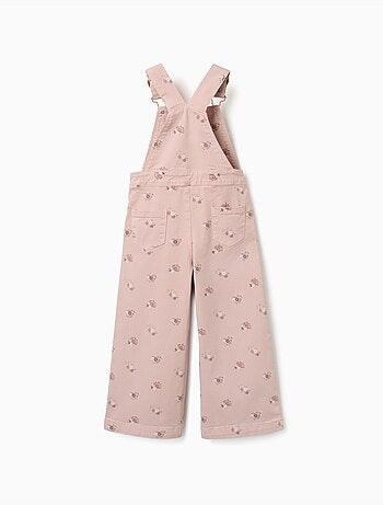Peto de sarga de pierna ancha con estampado floral