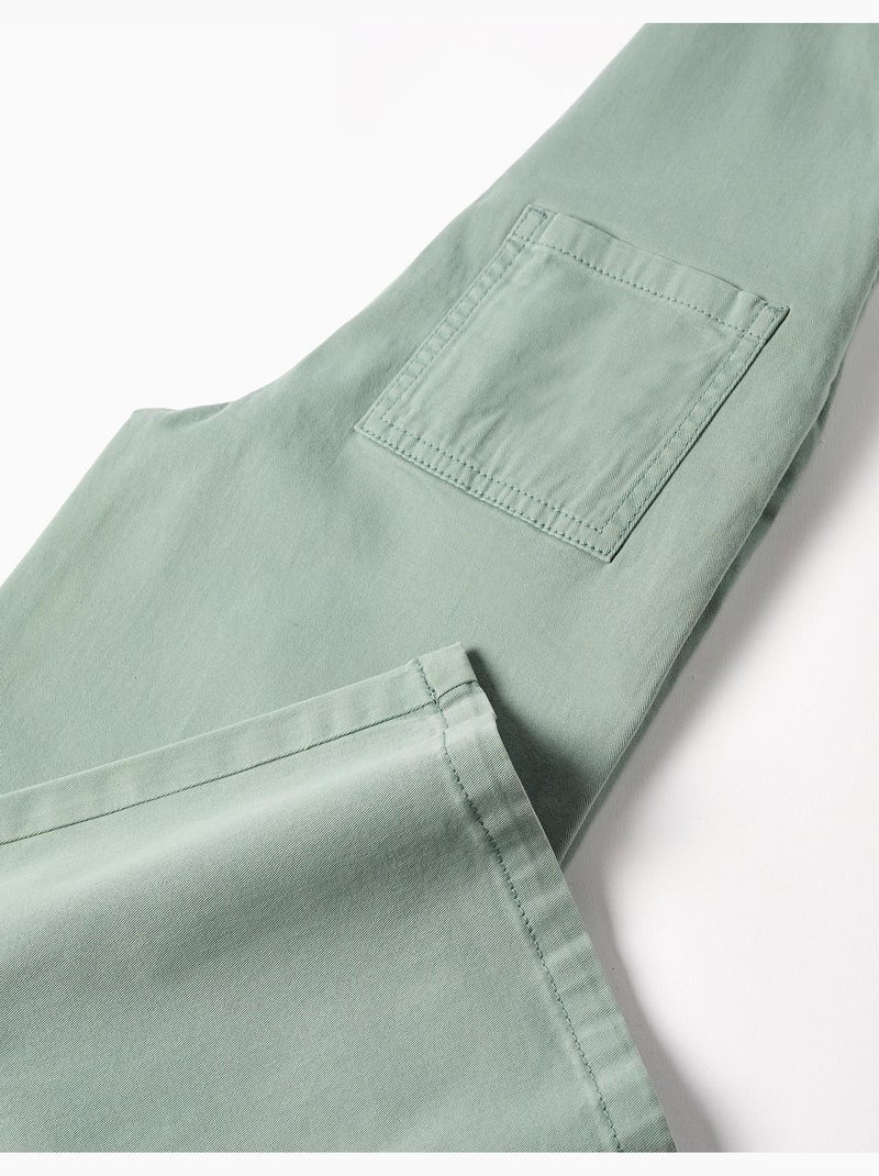 Peto de sarga de pierna ancha Verde - Kiabi