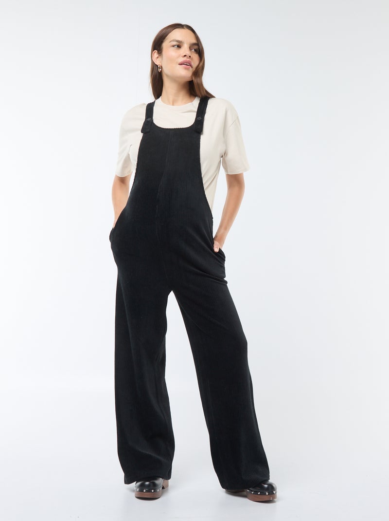 Peto de terciopelo premamá negro - Kiabi