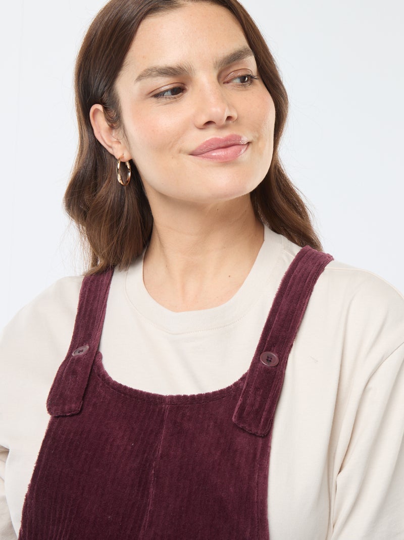 Peto de terciopelo premamá Rojo - Kiabi