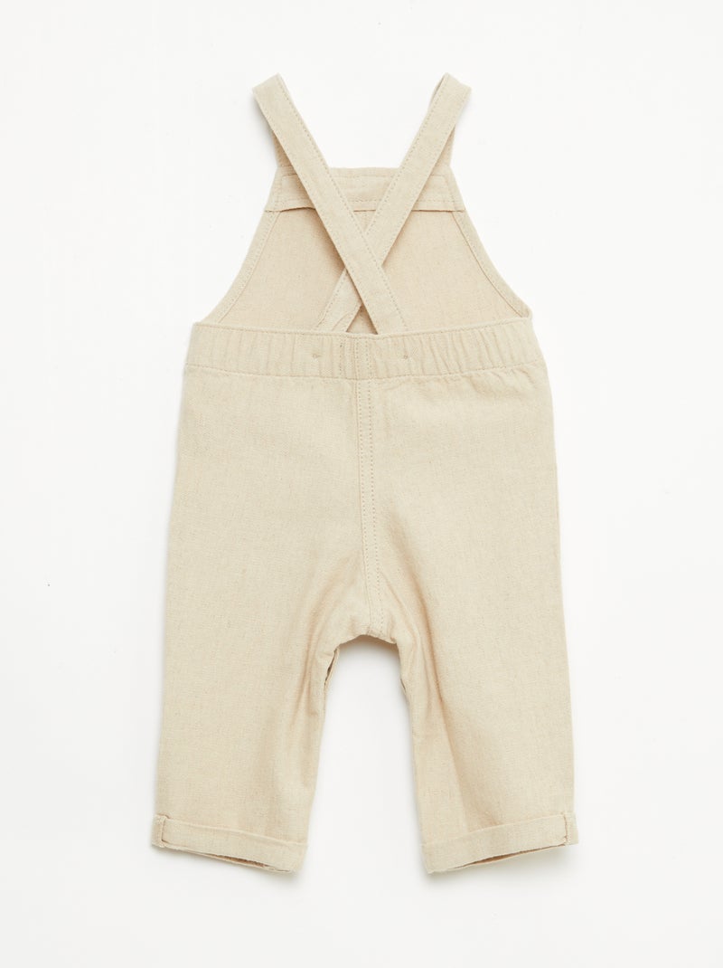 Peto largo de lino mezclado Beige - Kiabi