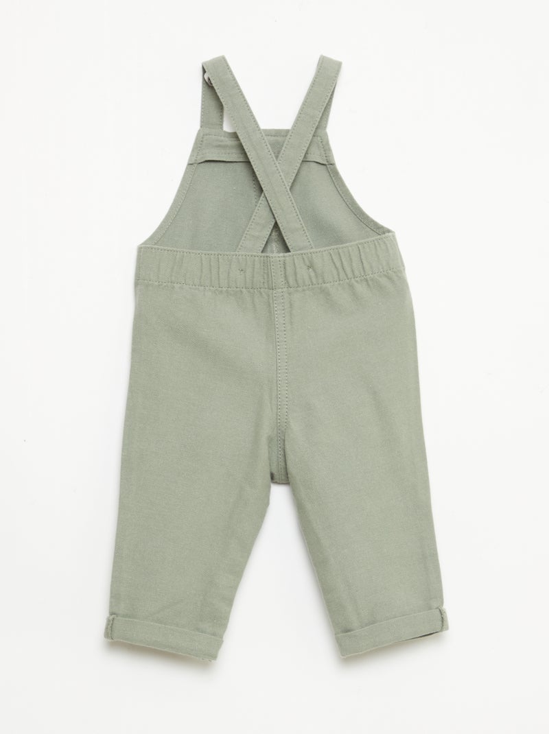 Peto largo de lino mezclado Verde - Kiabi