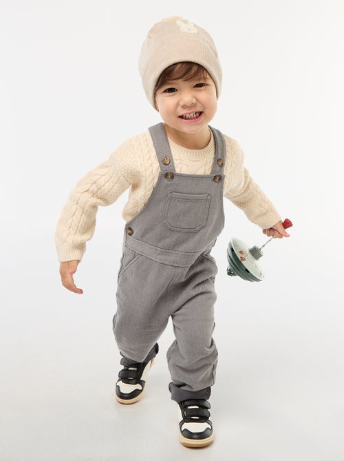 Peto largo de twill con bolsillo en el pecho - Kiabi