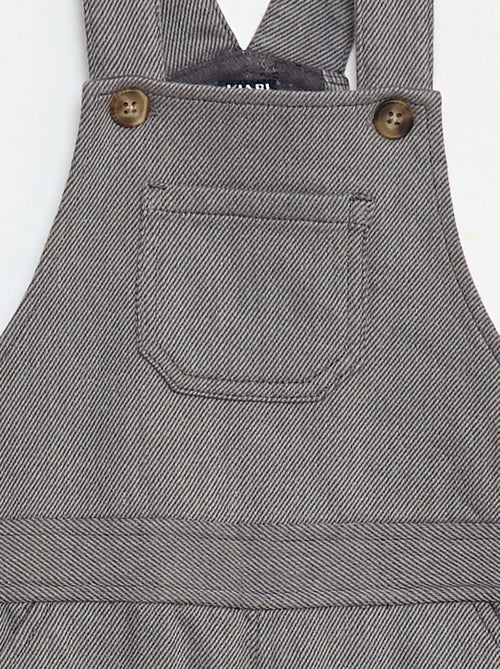 Peto largo de twill con bolsillo en el pecho - Kiabi