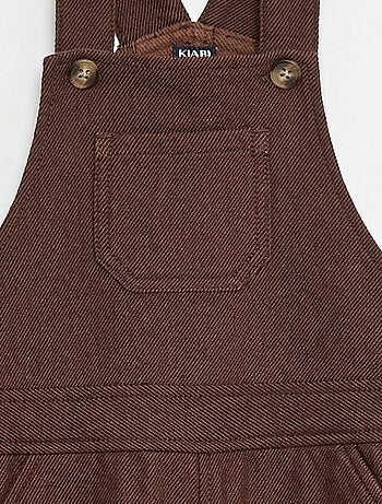 Peto largo de twill con bolsillo en el pecho