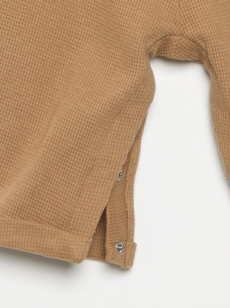 Peto largo gofrado Beige - Kiabi