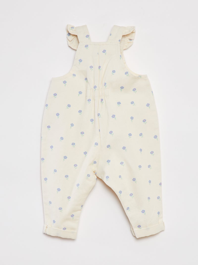 Peto largo vaquero con estampado BLANCO - Kiabi