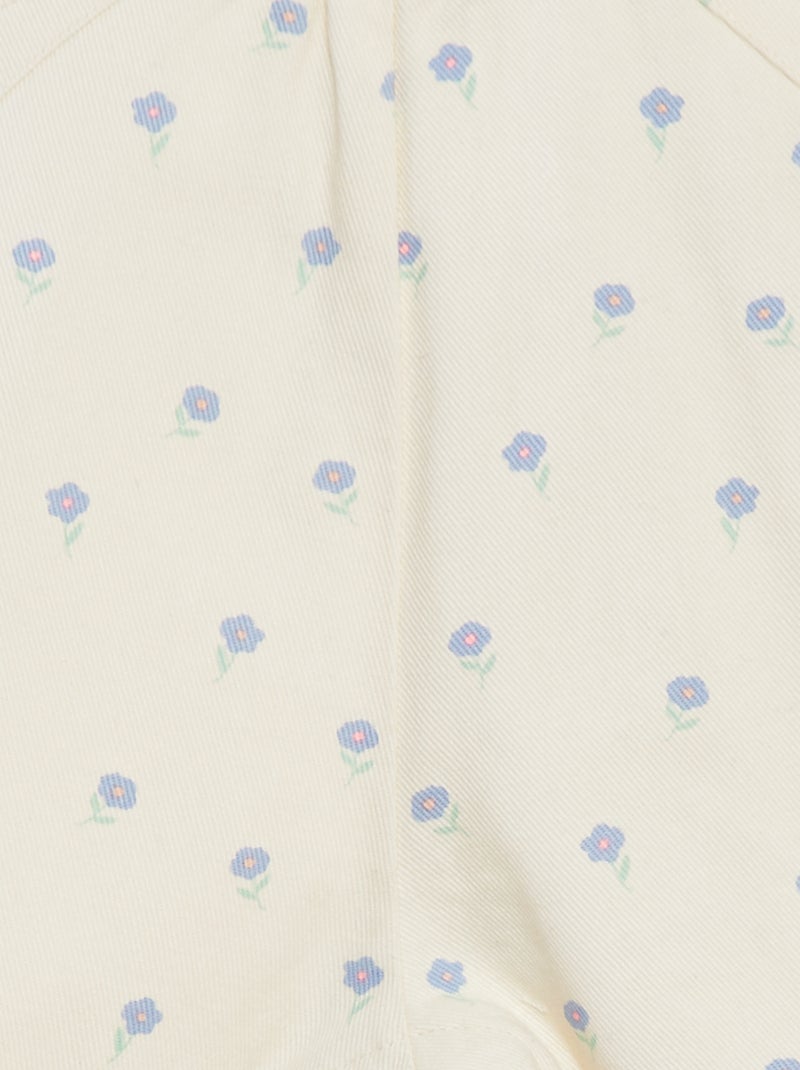 Peto largo vaquero con estampado BLANCO - Kiabi