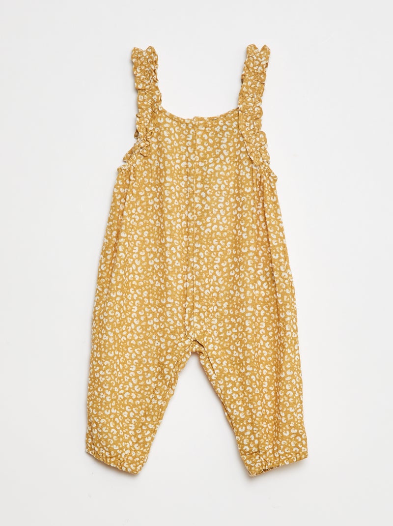 Peto ligero con tirantes con volantes Amarillo - Kiabi