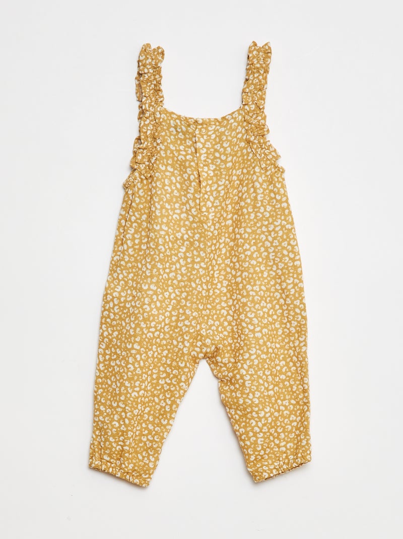 Peto ligero con tirantes con volantes Amarillo - Kiabi