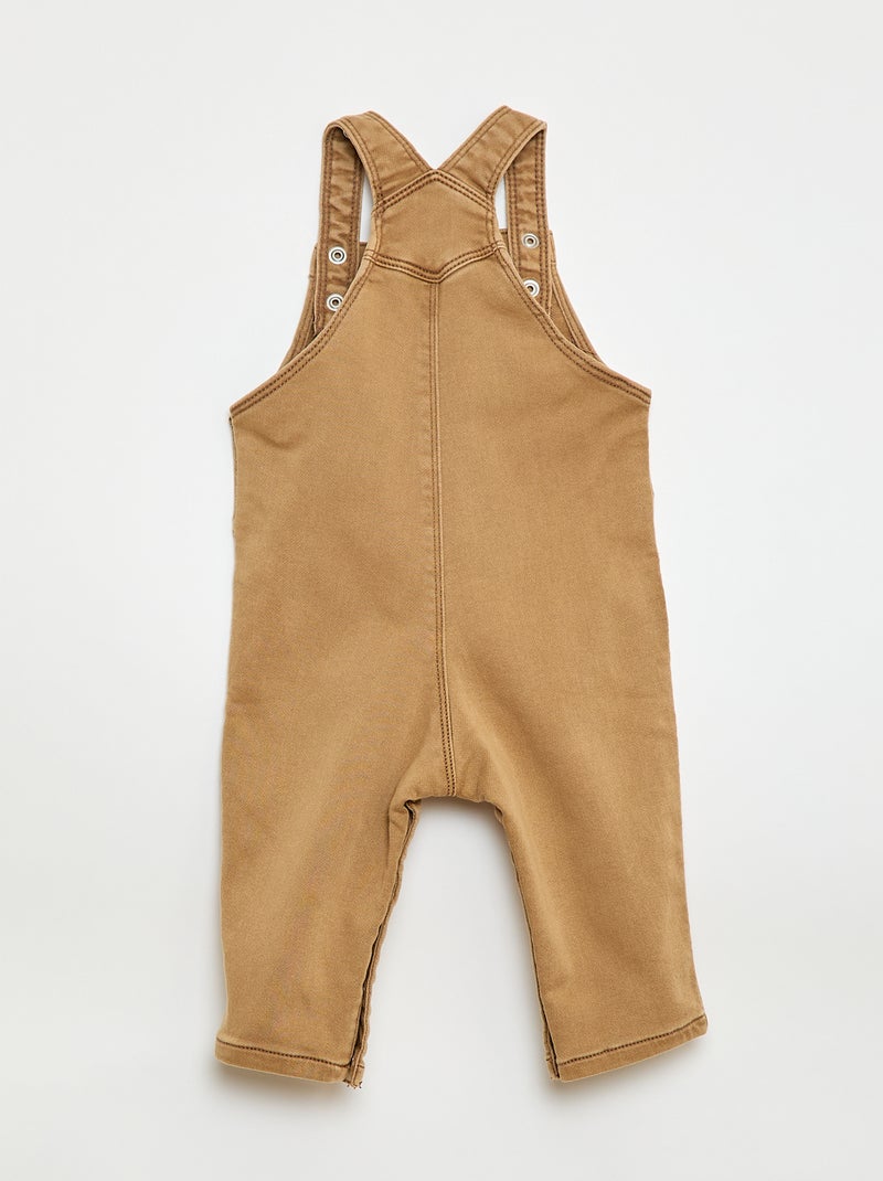 Peto liso con tirantes ajustables Beige - Kiabi