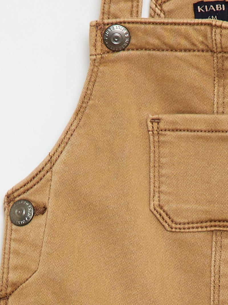 Peto liso con tirantes ajustables Beige - Kiabi