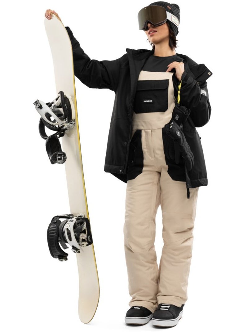 Peto snowboard mujer esquí y nieve mujer b1-w daisen Beige - Kiabi