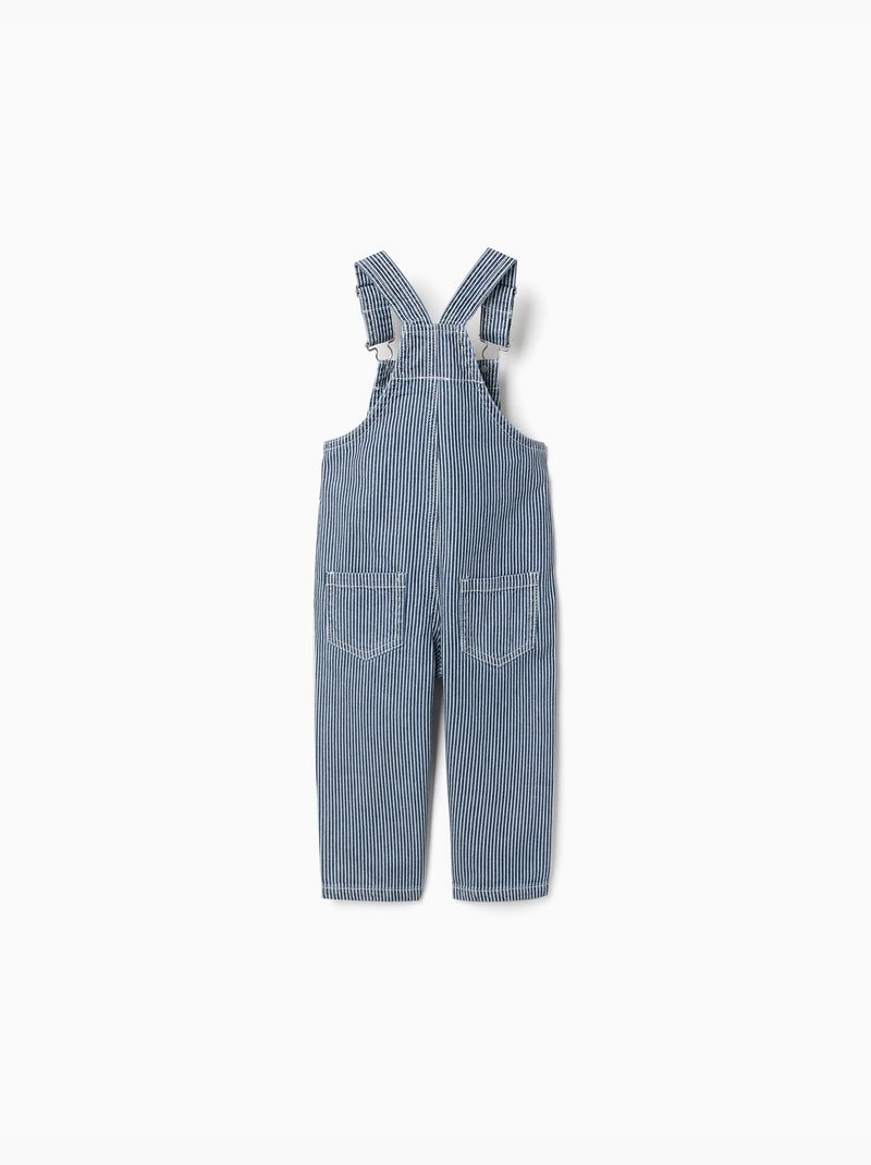 Peto vaquero a rayas con bolsillos Azul Azul - Kiabi