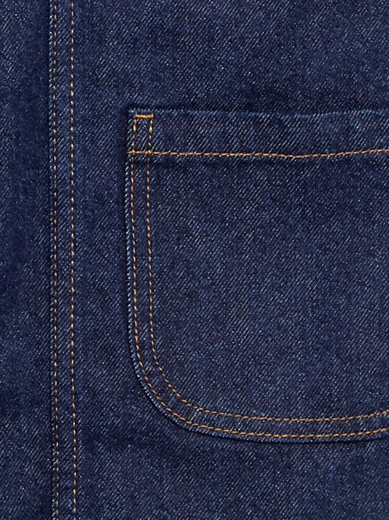 Peto vaquero con 2 bolsillos de parche Azul - Kiabi