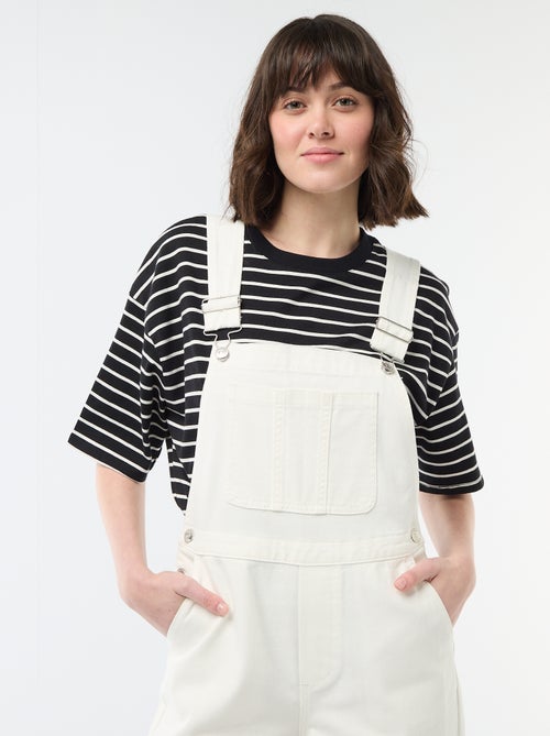 Peto vaquero con bolsillo delantero - Kiabi