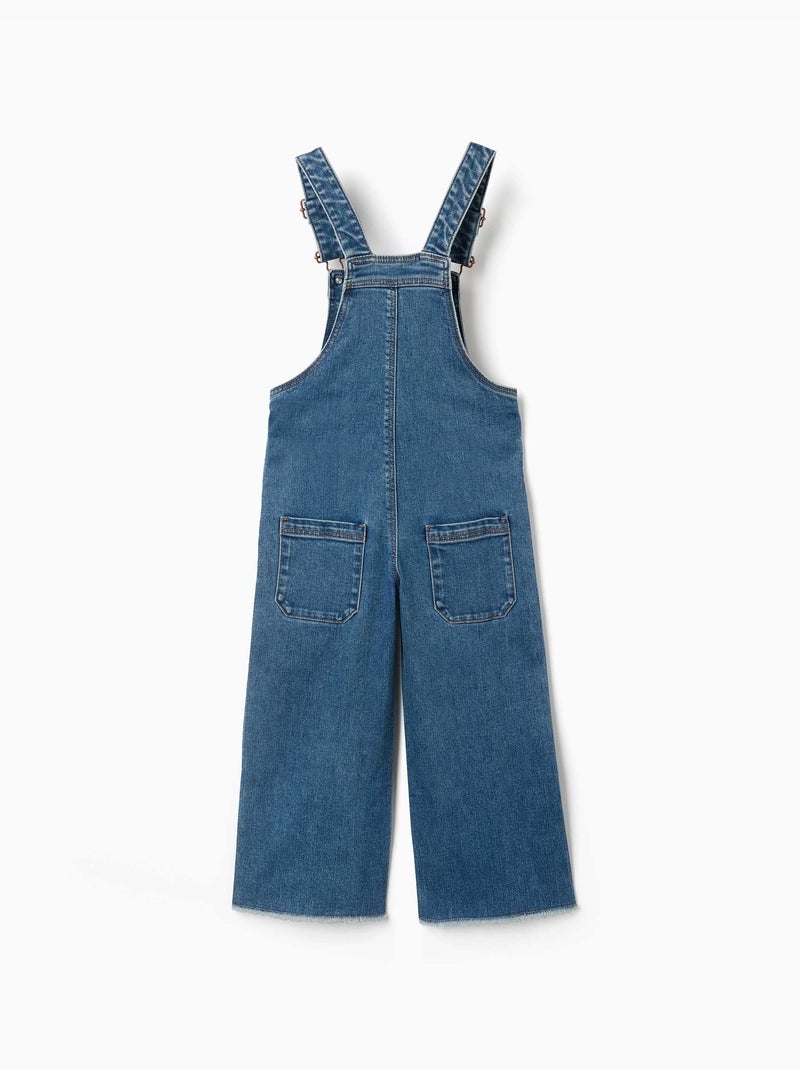 Peto vaquero con dobladillo deshilachado Azul Azul - Kiabi