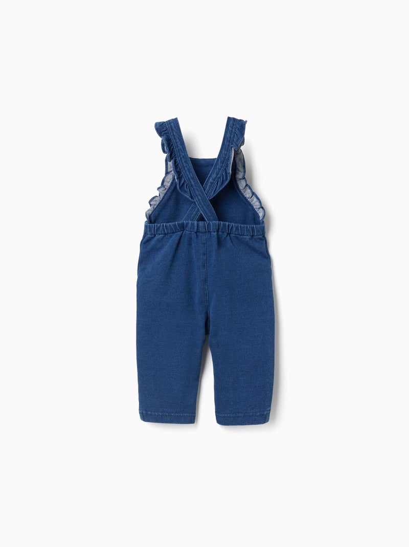 Peto vaquero con tirantes con volantes Azul Azul - Kiabi