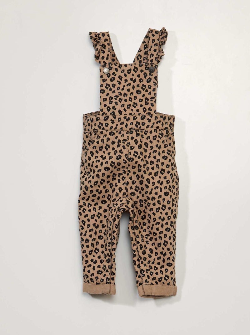 Peto vaquero largo de leopardo BEIGE - Kiabi