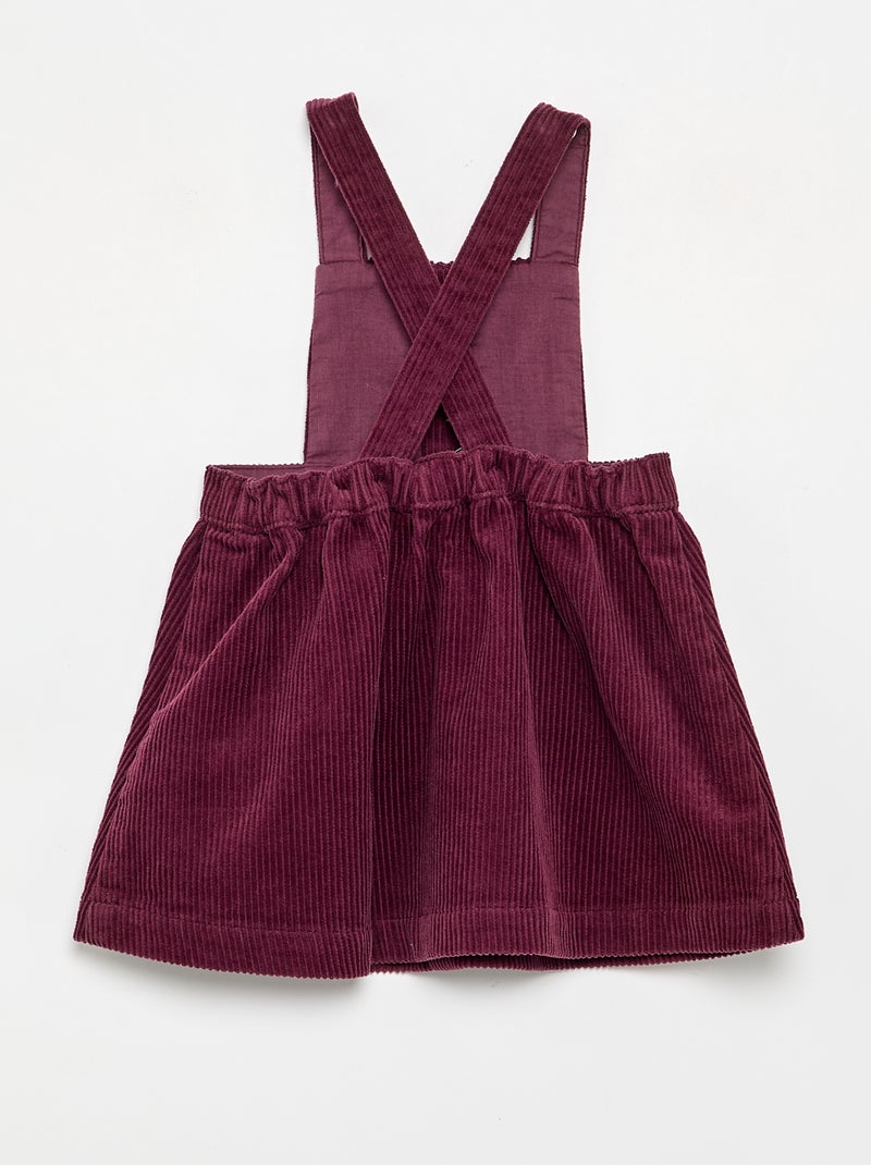 Peto vestido de pana Purpura - Kiabi