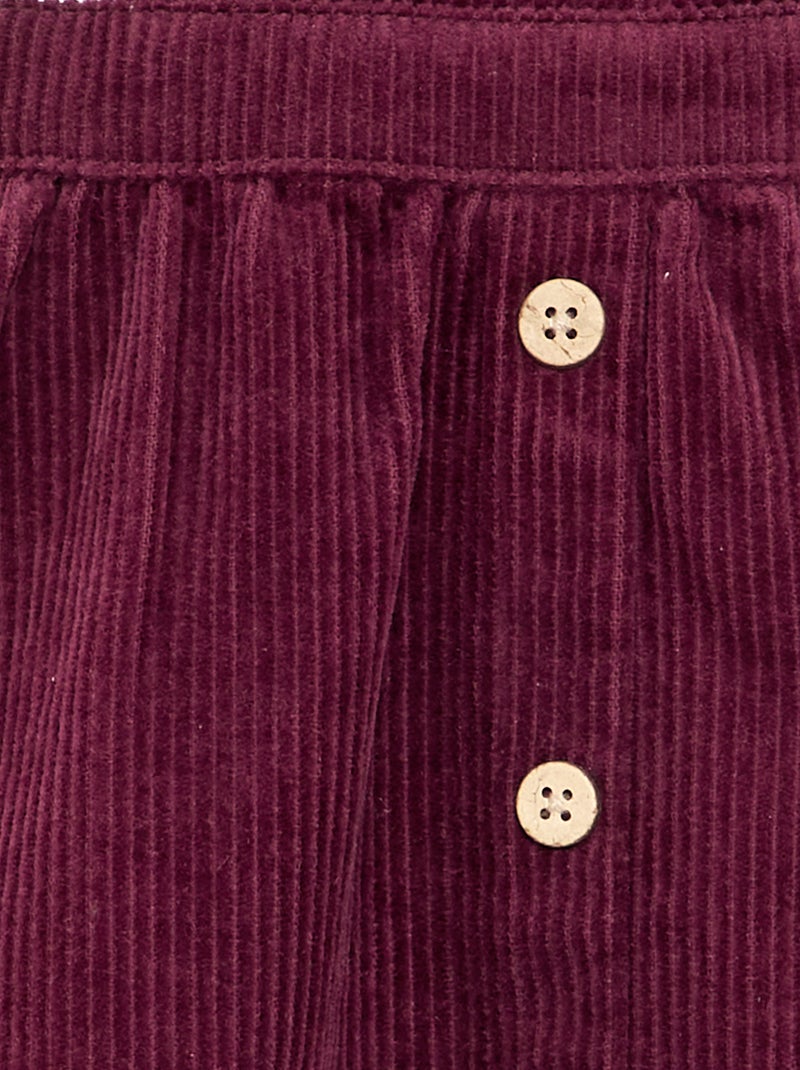 Peto vestido de pana Purpura - Kiabi