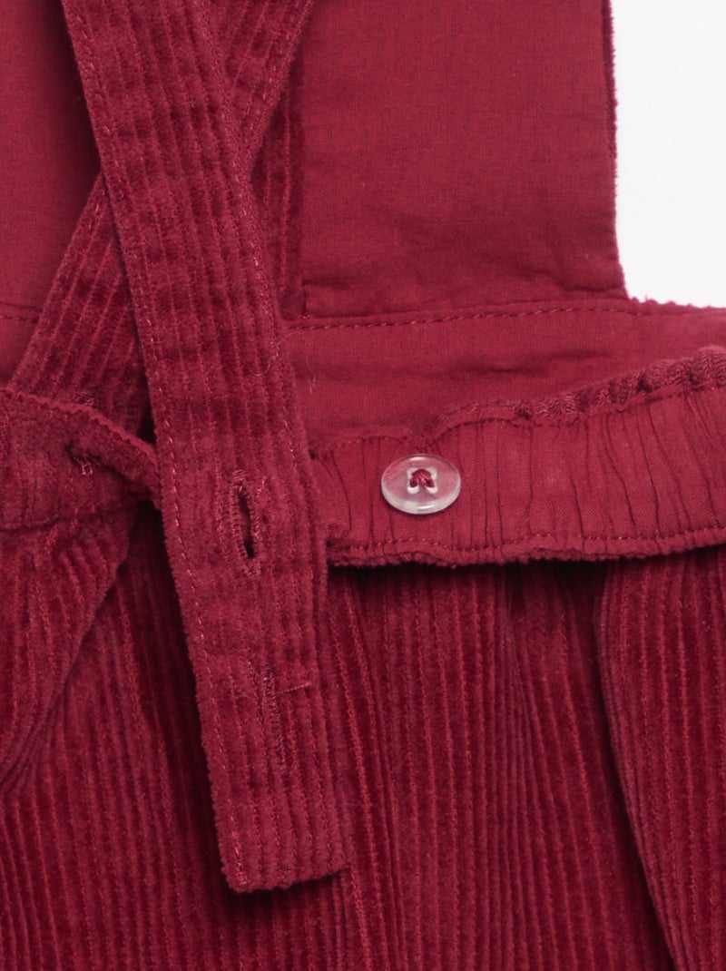 Peto vestido de pana Rojo - Kiabi