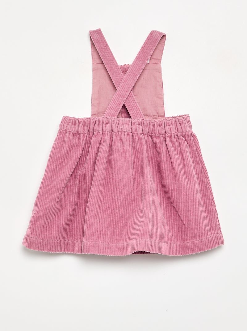 Peto vestido de pana Rosa - Kiabi