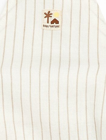 Peto corto de algodón y lino