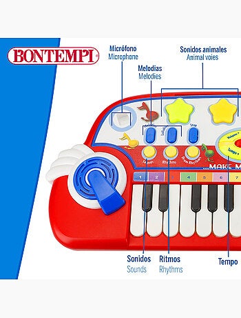 Piano infantil c/micrófono bontempi