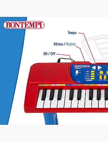 Piano infantil c/micrófono y taburete bontempi