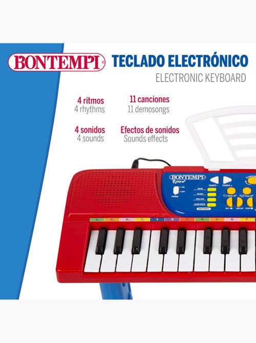 Piano infantil c/micrófono y taburete bontempi - Kiabi Piano infantil c/micrófono y taburete bontempi - Kiabi