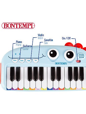 Piano infantil de juguete con luz y efectos de sonido 24 teclas bontempi