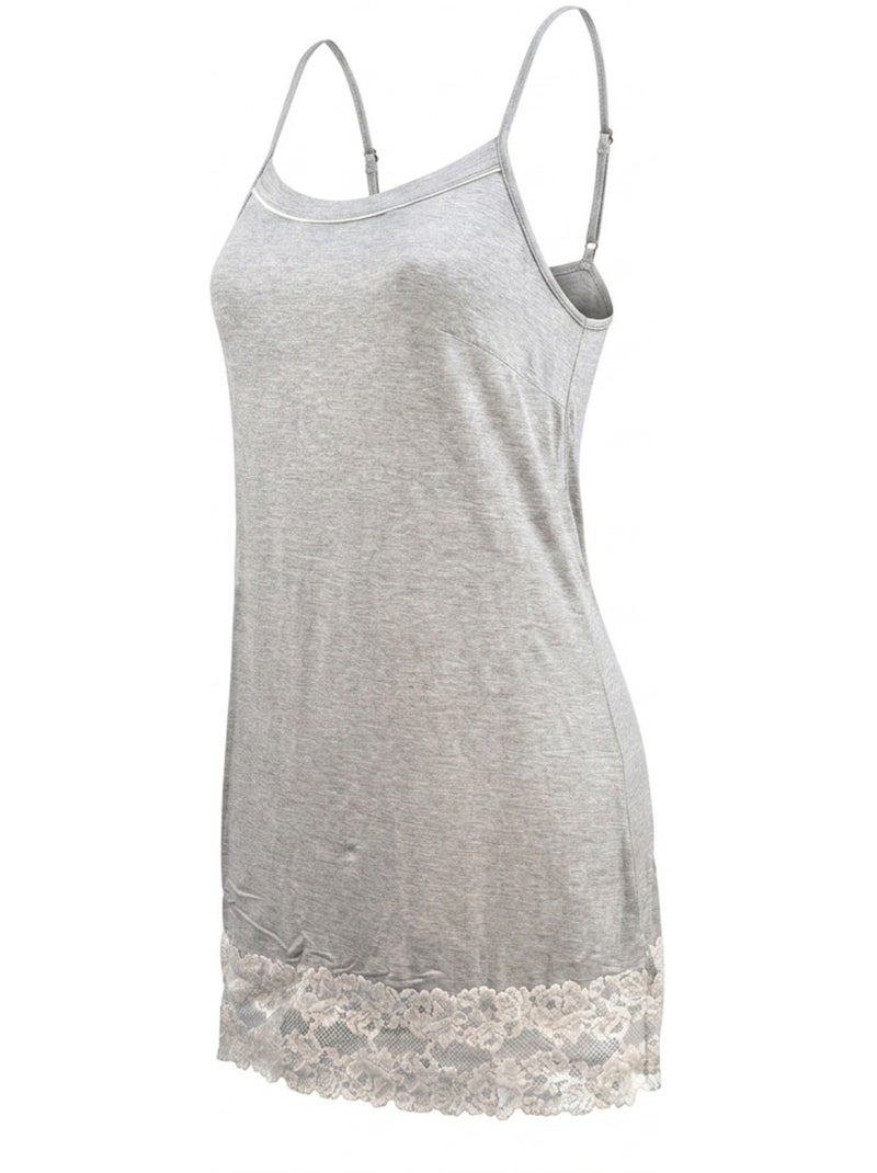 Picardias Kimono Mujer Encaje Floral Viscosa Loungewear 2 Piezas OZABI Gris - Kiabi