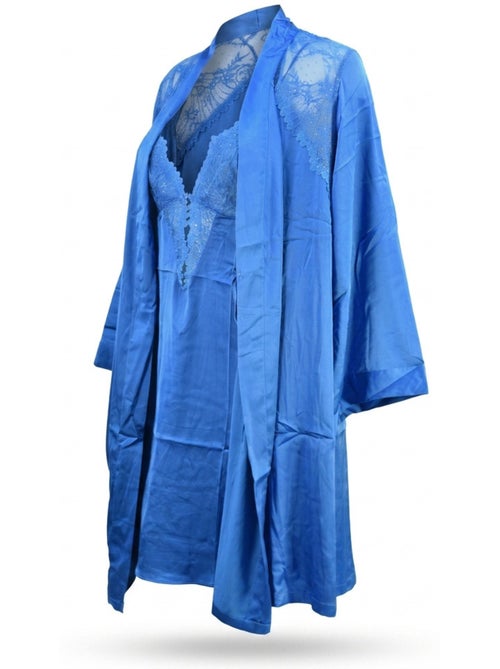 Picardias y kimono mujer satén efecto seda encaje lentejuelas ozabi - Kiabi Picardias y kimono mujer satén efecto seda encaje lentejuelas ozabi - Kiabi