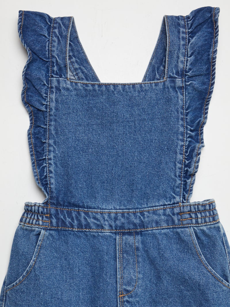 Pichi vaquero con volantes - AZUL - Niña - 13.00€ - Kiabi