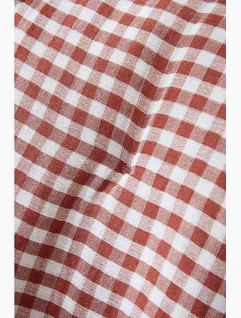 Pie de cama - gasa de algodón tejida - cuadros vichy - vickie