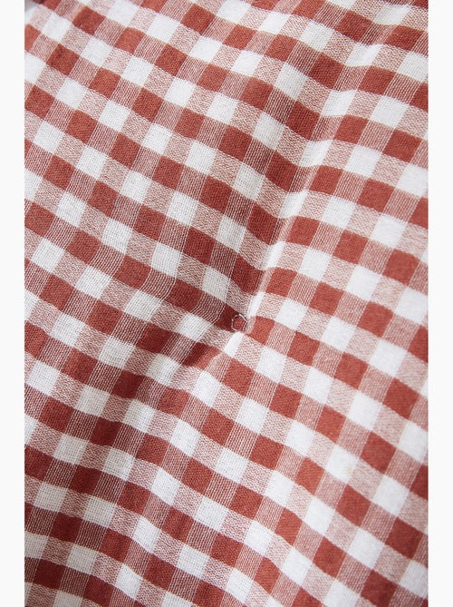 Pie de cama - gasa de algodón tejida - cuadros vichy - vickie - Kiabi Pie de cama - gasa de algodón tejida - cuadros vichy - vickie - Kiabi
