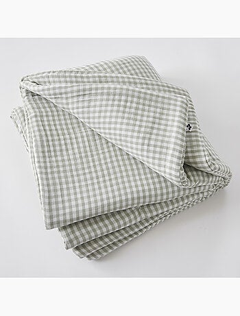 Pie de cama - gasa de algodón tejida - cuadros vichy - vickie