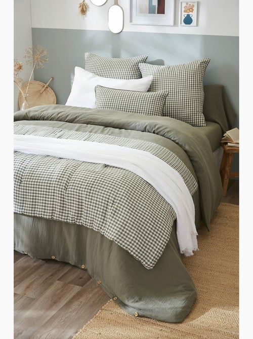 Pie de cama - gasa de algodón tejida - cuadros vichy - vickie - Kiabi Pie de cama - gasa de algodón tejida - cuadros vichy - vickie - Kiabi