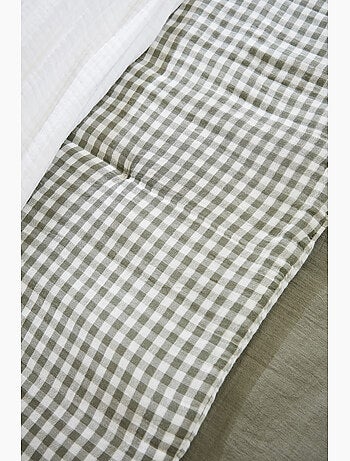Pie de cama - gasa de algodón tejida - cuadros vichy - vickie